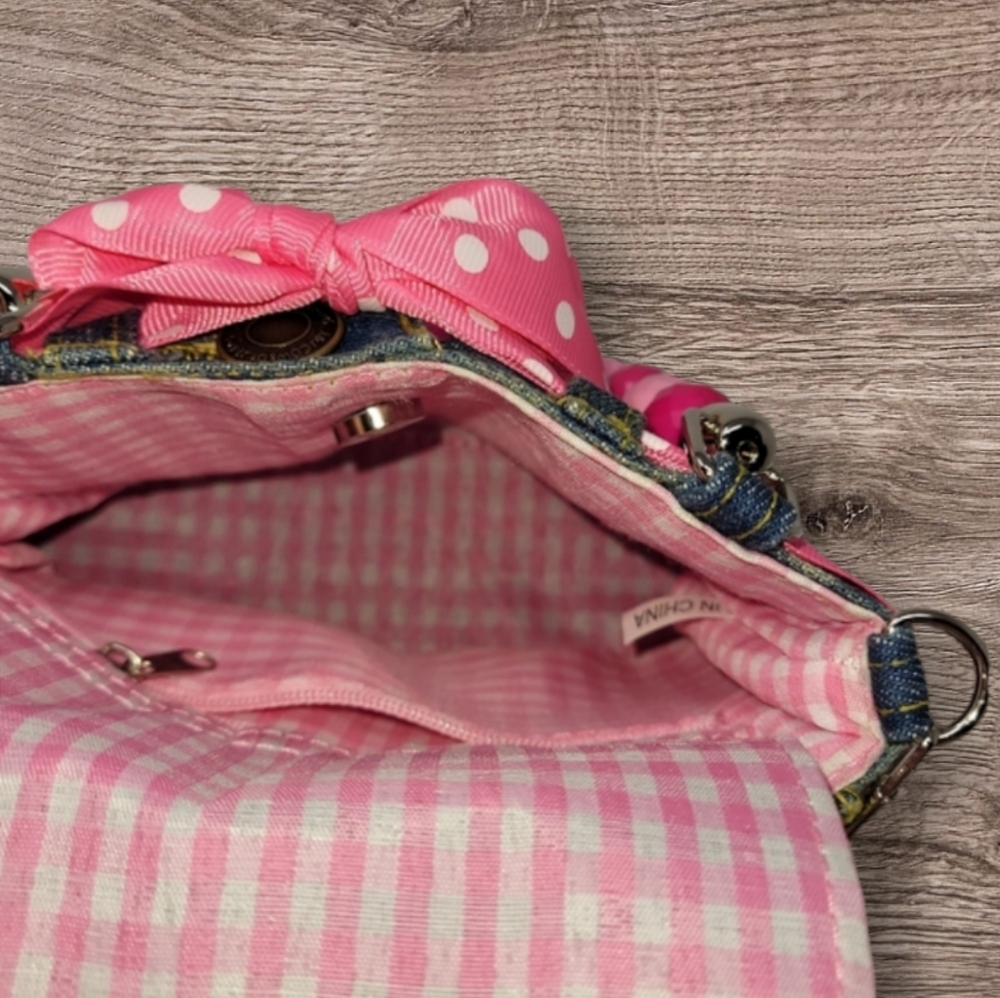 GIRLS DENIM PIG PURSE - Picture 7 of 11